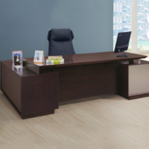 7.8尺墨斯特全木皮雙色主管桌