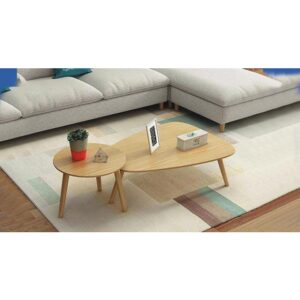 W307-13W167大小茶几組(原木色)