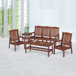 W313-7W單面實木組椅(胡桃色)