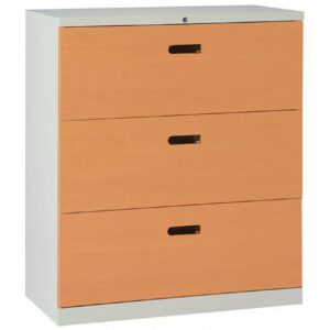 C211-5C 抽屜三層式鋼製公文櫃(木紋面)
