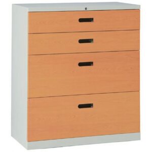 C211-6C 兩小兩大抽屜鋼製公文櫃(木紋面)