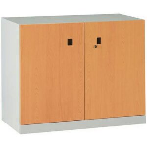 C212-1C 雙開門下置式鋼製公文櫃(木紋面)74高