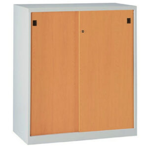 C212-6C 鐵拉門下置式鋼製公文櫃(木紋面)