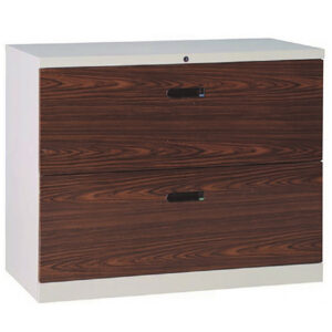 C213-2C 抽屜二層式鋼製公文櫃(胡桃面)74高