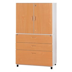 C215-5C 鋼木牆櫃(木紋面)3X5尺下三抽