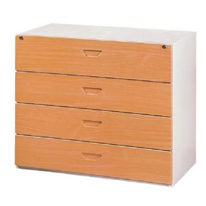 C216-7C 鋼木抽屜四層式(木紋面)74高