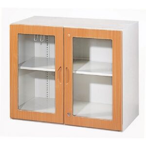 C216-8C 鋼木玻璃二層式(木紋面)74高