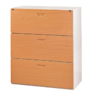 C216-9C 鋼木抽屜三層式(木紋面)