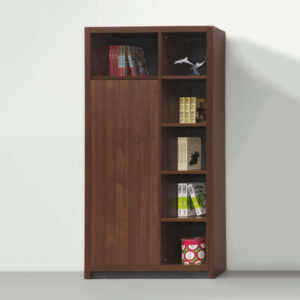 I195-1I 布萊恩胡桃開門書櫃(左開)