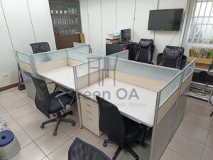 2.5屏風112高主桌cd桌abs中抽活動櫃主機架1