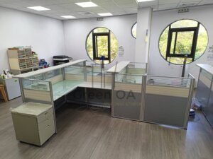 2.5屏風112高主桌側桌櫃檯板主機架活動櫃中抽透明桌墊4