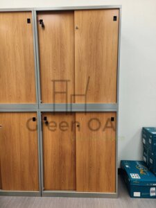 木紋鐵拉門下置式公文櫃