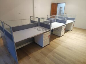 2.5屏風(112高)+主桌+abs中抽+f型白色活動櫃4