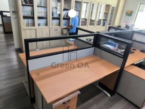 6公分屏風(黑色收邊)+木紋cd桌+abs中抽+木紋活動櫃2