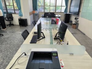 口字腳工作桌+桌上屏+活動櫃+abs中抽+辦公椅6