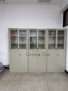 雙開門下置式公文櫃+玻璃加框上置式公文櫃2