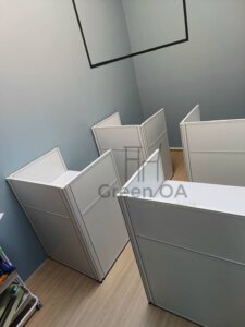 2.5屏風(102高)烤白+平條主桌+abs中抽6