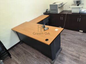 黑色cd主管桌+側桌2