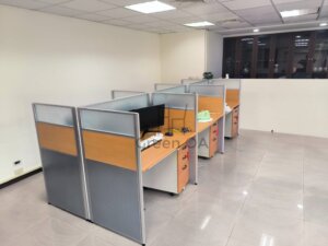 2.5屏風(122高)+主桌+木紋活動櫃+abs中抽4