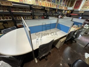 2.5屏風(122高)+主桌+鋼製中抽無鎖1