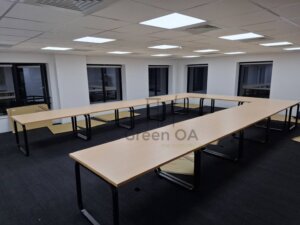 Sq主管辦公桌+系統側櫃+f型黑色活動櫃+sqc會議桌+會議椅10