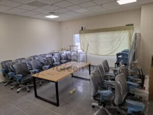 烤黑口字腳會議桌+會議椅2