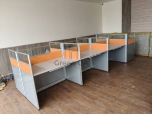 2.5屏風(112高)+主桌+活動櫃+abs中抽+鐵拉門下置式公文櫃1