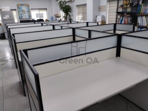 2.5屏風(112高)烤黑+主桌+側桌+abs中抽+活動櫃2