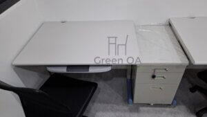 電腦辦公桌+abs鍵盤架+中信局活動櫃1