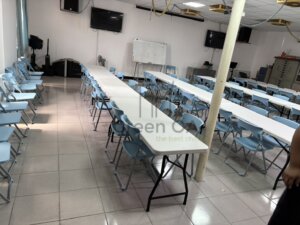 折合式會議桌+人體工學塑鋼折合椅1