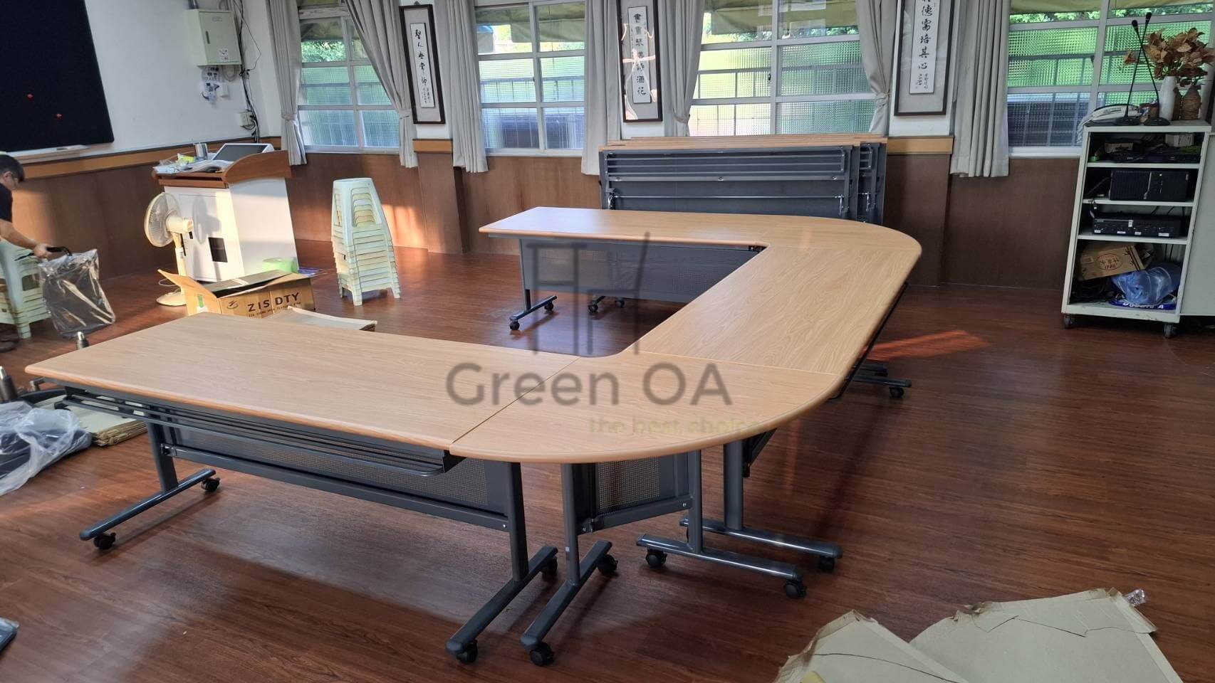 二代可掀式折合桌+會議椅3