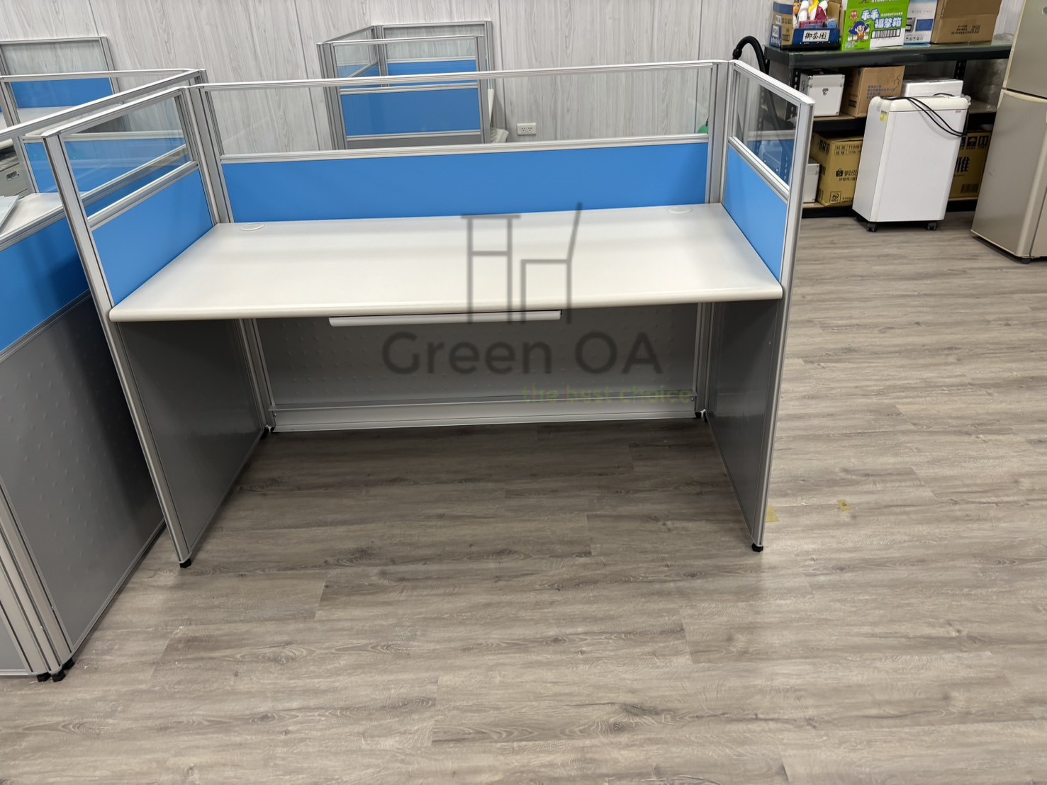 2.5屏風(112高)+主桌+ABS中抽+活動櫃1