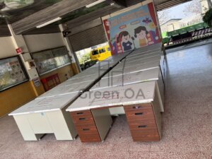 雙邊辦公桌(胡桃面)1