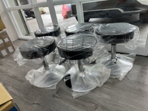 電金圓盤吧檯椅1