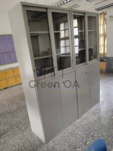 玻璃加框上置式公文櫃+雙開門下置式公文櫃1