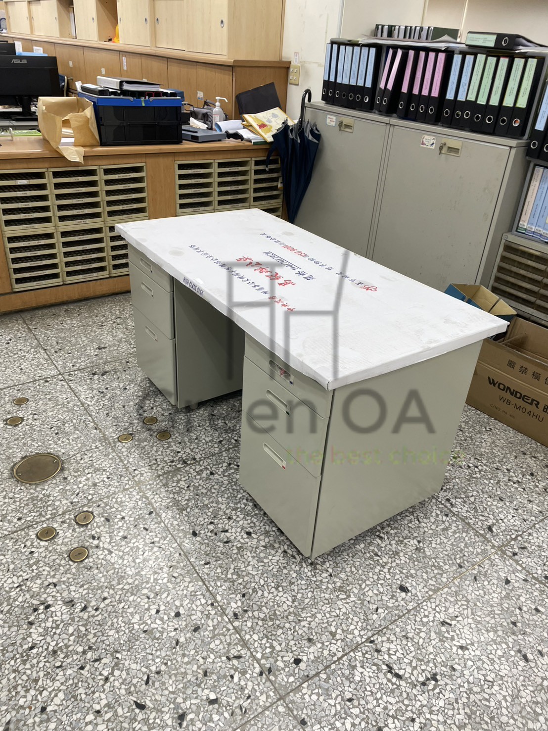 雙邊辦公桌左三屜右三屜