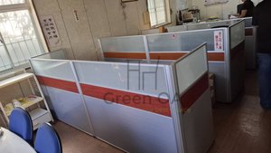 2.5屏風(122高)三層+CD辦公桌+鋼製中抽無鎖+活動櫃1